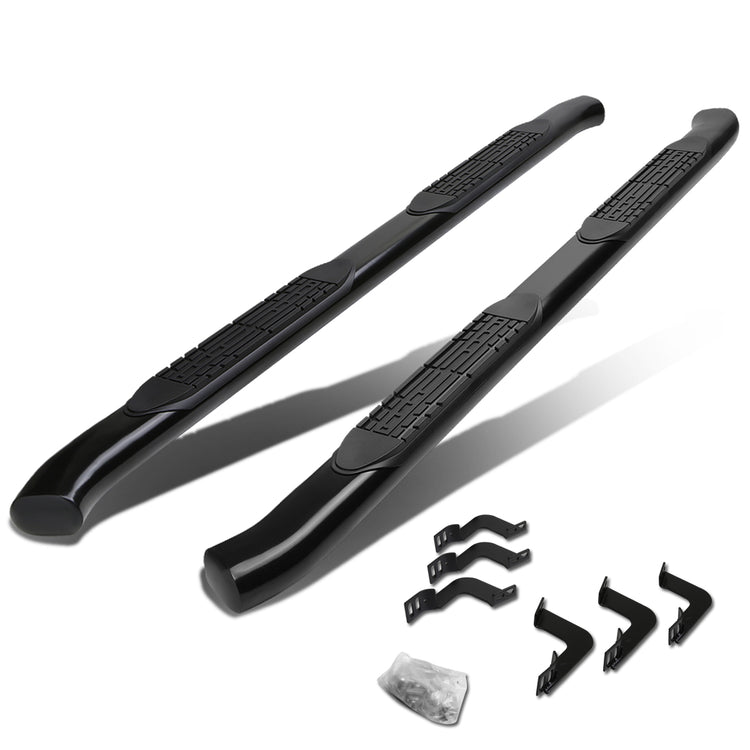 ESTRIBOS 4" - OVAL - 45 DEG - 07-17 TOYOTA TUNDRA - CREW MAX - BLACK