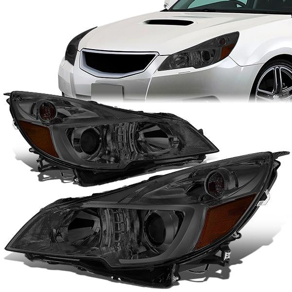 FAROS 10-14 SUBARU OUTBACK, LEGACY - PROJECTOR - 9005 HIGH BEAM / H1 LOW BEAM - SMOKE HOUSING / AMBER CORNER