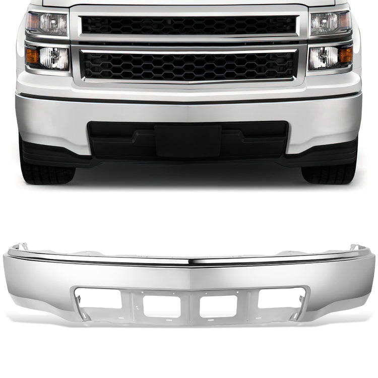 DEFENSA 14-15 CHEVROLET SILVERADO 1500 - FITS MODELS WITHOUT FOG LAMPS & PARKING AID SENSORS - CHROME