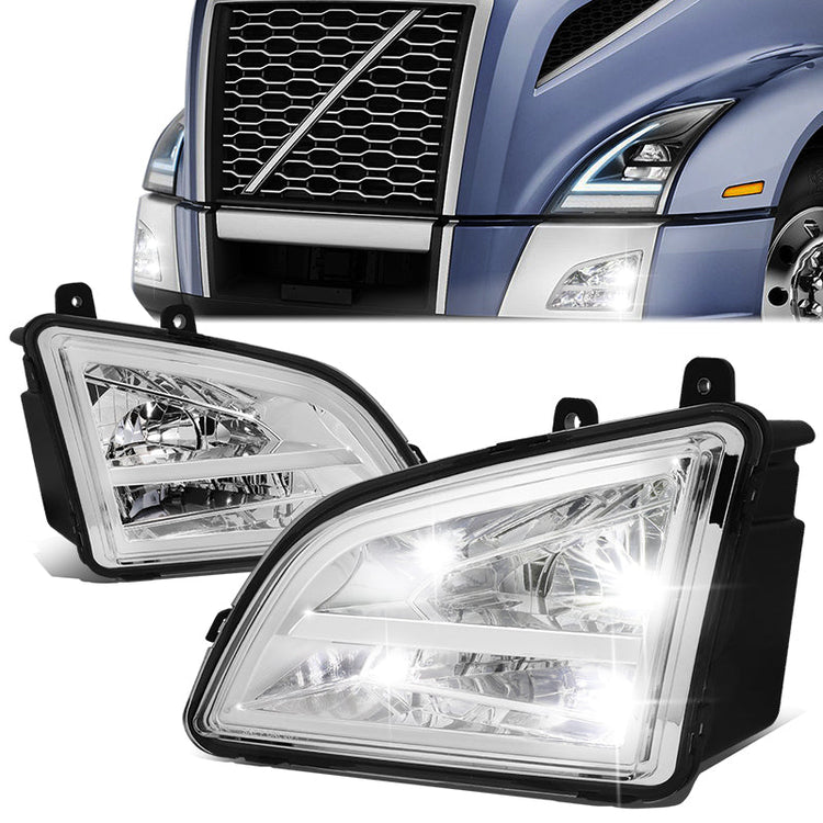 FAROS DE NIEBLA 18-22 VOLVO VNL - REFLECTOR - FULL LED - CHROME