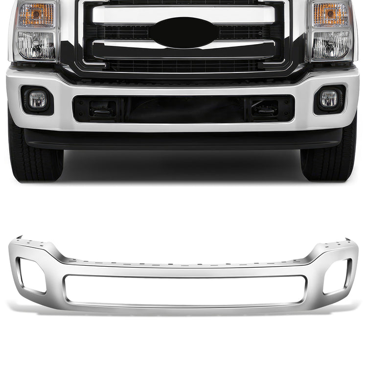 DEFENSA 11-16 FORD F-250 SUPER DUTY / 11-16 FORD F-350 SUPER DUTY, FITS MODELS WITHOUT BUMPER END CAPS - CHROME