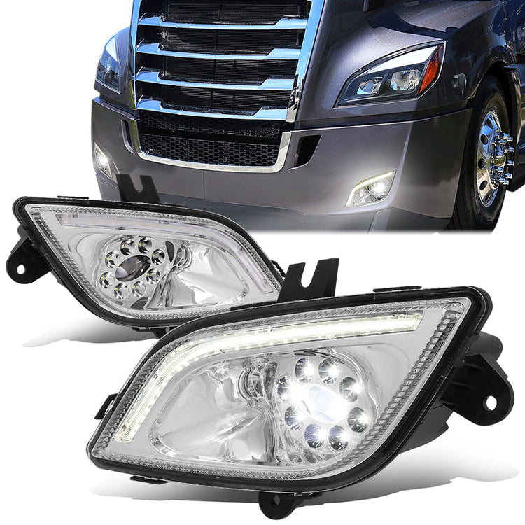 FAROS DE NIEBLA 18-22 FREIGHTLINER CASCADIA - PROJECTOR - 3D - FULL LED - CHROME