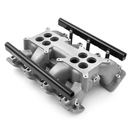 Chevy GM LS1 LS2 LS6 2x4-Barrel Dual Plane Fuel Injected Intake Manifold Satin