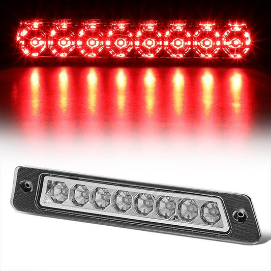 LUZ DE FRENO 87-93 FORD MUSTANG LX - FITS HATCHBACK MODELS WITH OEM SPOILER - PLUGS INTO FACTORY BULB SOCKET - LED - CHROME