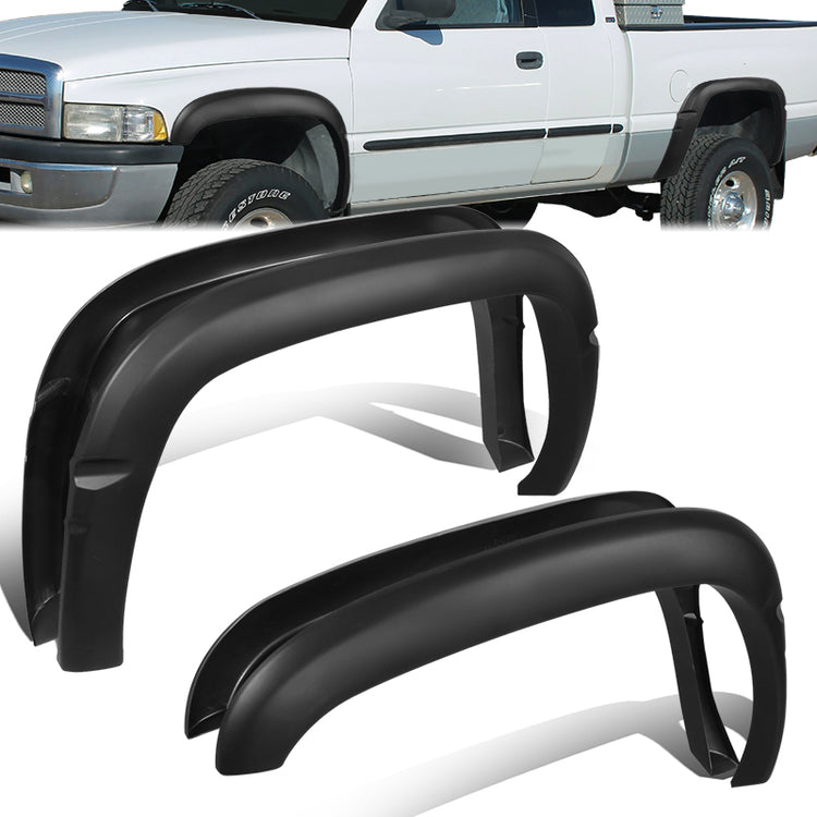 CANTONERAS OE TYPE - 94-01 DODGE RAM 1500 / 94-02 DODGE RAM 2500, 3500 - 96", 78" FLEETSIDE BED - PAINTABLE - MATTE BLACK