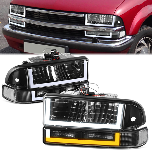 FAROS CLEAR LENS,CLEAR REFLECTOR,BLACK HOUSING - 4PCS - LED BAR