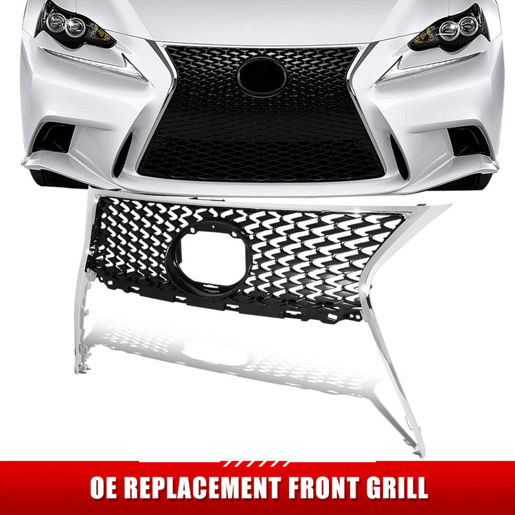 PARRILLA GRILLE - LX IS250/350 13-16/17-20/21-ON/ GRILLE ASS'Y 13-16/ PAINTED BLACK/ W/CHROME MOULDING/ (W/F-SPORT)(EU=USA)