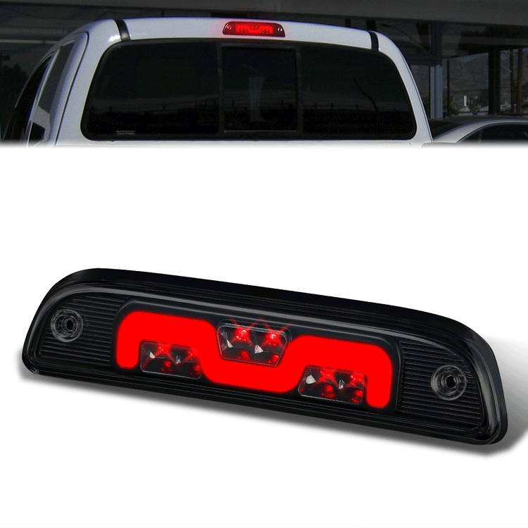 LUZ DE FRENO 3RD BRAKE LIGHT - 95-15 TOYOTA TACOMA / 16-PRESENT TACOMA ACCESS EXTENDED CAB - 2-STAGE SEQUENTIAL LED - SMOKE