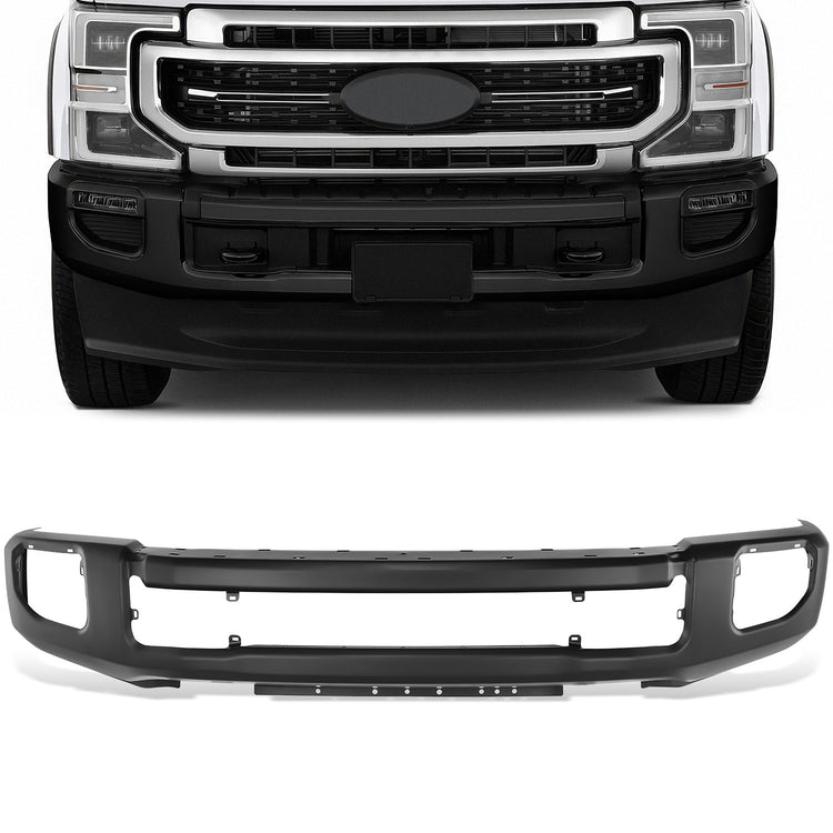 DEFENSA FORD F-250 SUPER DUTY 2020-2022 - FORD F-350 SUPER DUTY 2020-2022 - FITS MODELS WITHOUT FOG LAMP - BLACK