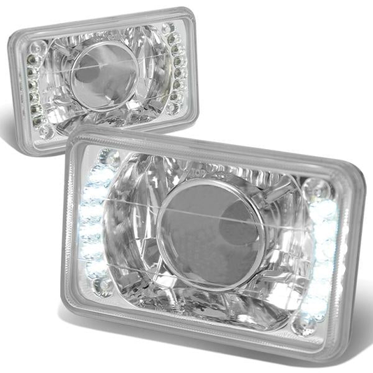 FAROS 4 X 6 RECTANGLE - PROJECTOR - LED - CLEAR - H4 LOW BEAM / HIGH BEAM