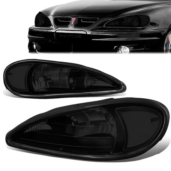FAROS 99-05 PONTIAC GRAND AM - 9007 HIGH BEAM / LOW BEAM - BLACK HOUSING / SMOKE LENS / CLEAR CORNER