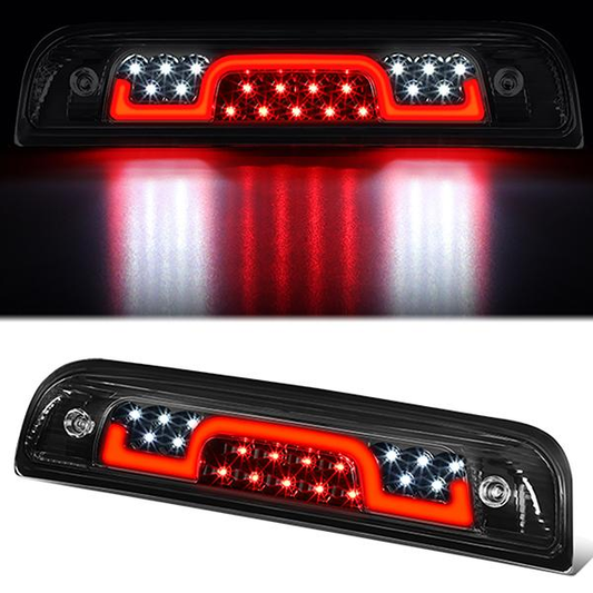 LUZ DE FRENO 3RD BRAKE LIGHT - 14-20 CHEVY SILVERADO 1500, GMC SIERRA 1500 / 15-20 CHEVY SILVERADO 2500, 3500, GMC SIERRA 2500, 3500 / 2019 GMC SIERRA 1500 LIMITED - STANDARD CAB ONLY - SEQUENTIAL CHASE LED - CHROME