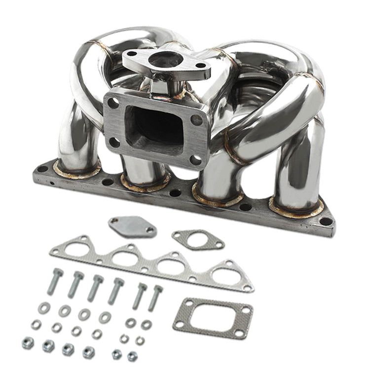 TURBO MANIFOLD TURBO MANIFOLD - SS - HONDA B-SERIES - T3 FLANGE - 35/38MM WG - RAM HORN STYLE