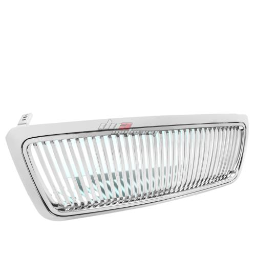 PARRILLA GRILLE - 04-08 FORD F-150 - VERTICAL FENCE STYLE - ABS - GLOSSY - CHROME