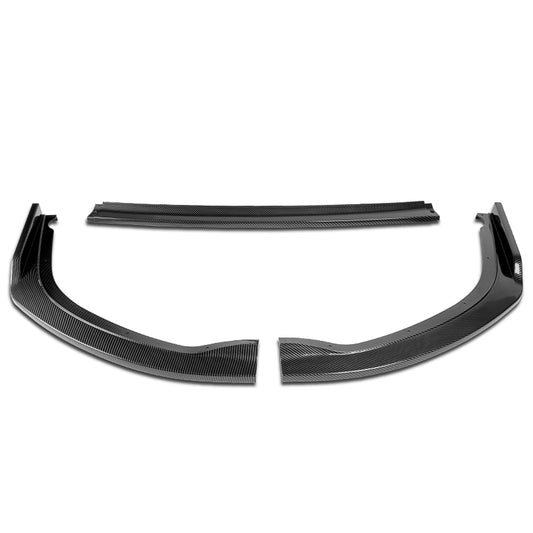 LIP FRONTAL 11-14 SUBARU WRX, WRX STI - REQUIRES DRILLING BUMPER FOR INSTALLATION - 3PC - CARBON FIBER LOOK