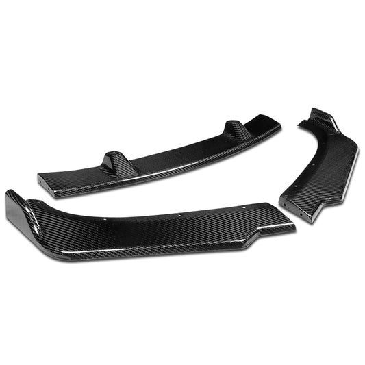 LIP FRONTAL 09-11 BMW - FITS ONLY 328I, 328I XDRIVE, 335D, 335I, 335 X DRIVE SEDAN MODELS - DOES NOT FIT M3, M-TECH, AND M-SPORT BUMPERS - REQUIRES DRILLING  BUMPER FOR INSTALLATION - 3PC - REAL CARBON FIBER