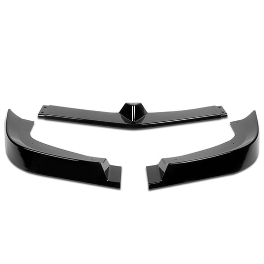 LIP FRONTAL 12-14 MERCEDES BENZ C180, C250, C300, C350, W204 SEDANS / 13-14 BENZ C200 - FITS AMG/SPORT PACKAGE MODELS ONLY - REQUIRES DRILLING BUMPER FOR INSTALLATION - 3PC - PAINTED GLOSS BLACK