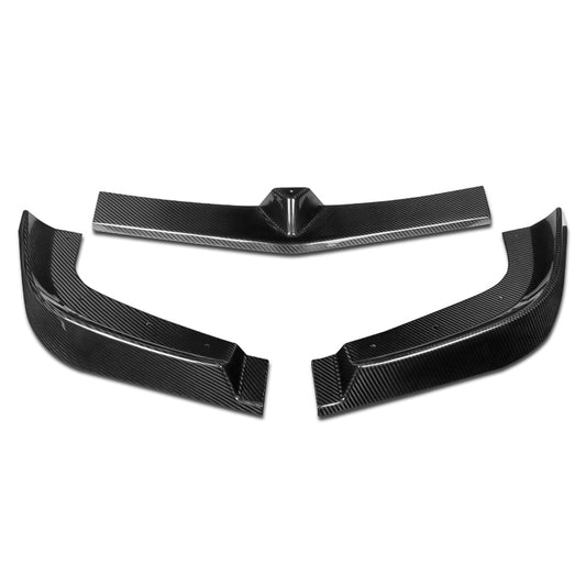 LIP FRONTAL 12-14 MERCEDES BENZ C180, C250, C300, C350, W204 SEDANS / 13-14 BENZ C200 - FITS AMG/SPORT PACKAGE MODELS ONLY - REQUIRES DRILLING BUMPER FOR INSTALLATION - 3PC - REAL CARBON FIBER