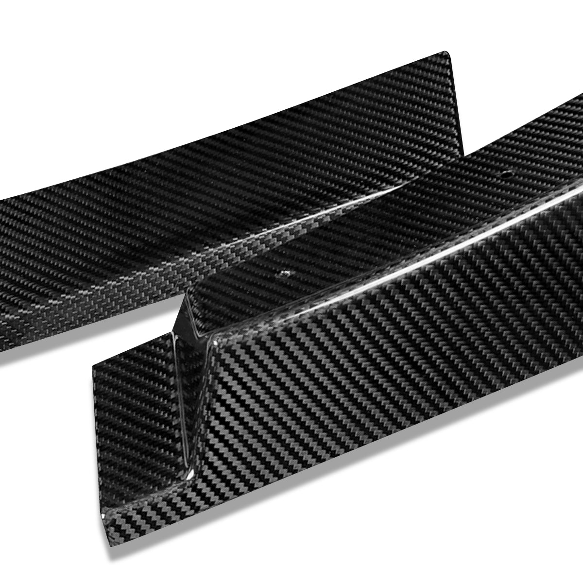 LIP FRONTAL 12-14 MERCEDES BENZ C180, C250, C300, C350, W204 SEDANS / 13-14 BENZ C200 - FITS AMG/SPORT PACKAGE MODELS ONLY - REQUIRES DRILLING BUMPER FOR INSTALLATION - 3PC - REAL CARBON FIBER