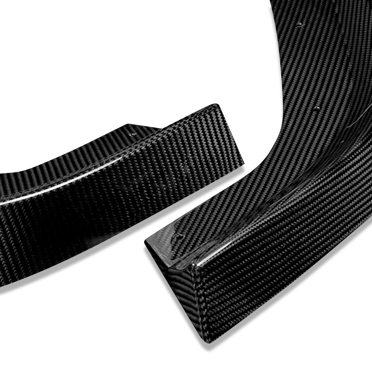 LIP FRONTAL 12-14 MERCEDES BENZ C180, C250, C300, C350, W204 SEDANS / 13-14 BENZ C200 - FITS AMG/SPORT PACKAGE MODELS ONLY - REQUIRES DRILLING BUMPER FOR INSTALLATION - 3PC - REAL CARBON FIBER
