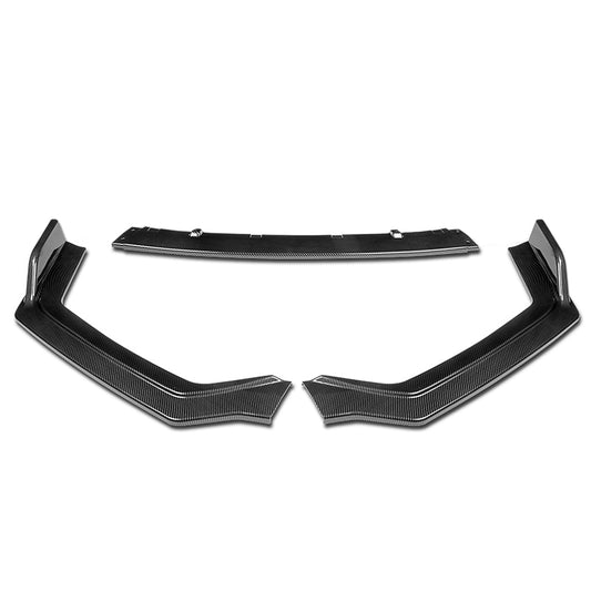 LIP FRONTAL 18-22 INFINITI Q50 - FITS SPORT MODEL ONLY - REQUIRES DRILLING BUMPER FOR INSTALLATION - 3PC - CARBON FIBER LOOK