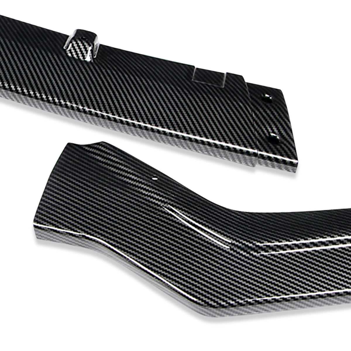 LIP FRONTAL 18-22 INFINITI Q50 - FITS SPORT MODEL ONLY - REQUIRES DRILLING BUMPER FOR INSTALLATION - 3PC - CARBON FIBER LOOK
