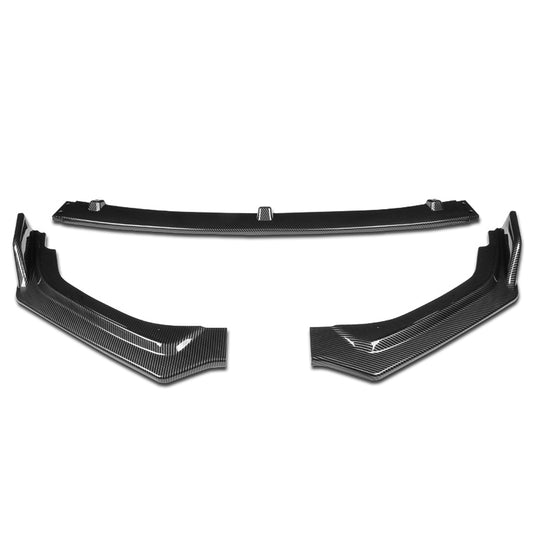 LIP FRONTAL 18-22 INFINITI Q50 - FITS NON SPORT TRIM MODELS ONLY - REQUIRES DRILLING BUMPER FOR INSTALLATION - 3PC - CARBON FIBER LOOK