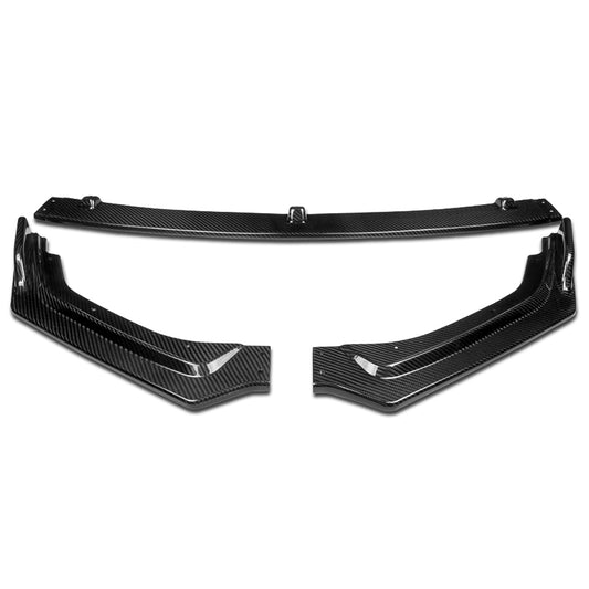 LIP FRONTAL 18-22 INFINITI Q50 - FITS NON SPORT TRIM MODELS ONLY - REQUIRES DRILLING BUMPER FOR INSTALLATION - 3PC - REAL CARBON FIBER