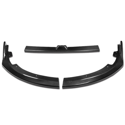 LIP FRONTAL 08-10 SUBARU IMPREZA WRX STI - REQUIRES DRILLING BUMPER FOR INSTALLATION - 3PC - REAL CARBON FIBER