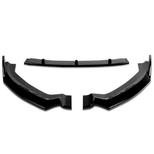 LIP FRONTAL 17-20 AUDI A3, S3 - FITS PREMIUM PLUS, S-LINE ONLY - REQUIRES DRILLING BUMPER FOR INSTALLATION - 3PC - PAINTED GLOSS BLACK