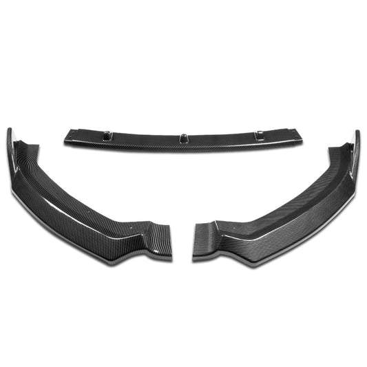 LIP FRONTAL 17-20 AUDI A3, S3 - FITS PREMIUM PLUS, S-LINE ONLY - REQUIRES DRILLING BUMPER FOR INSTALLATION 3PC- CARBON FIBER LOOK