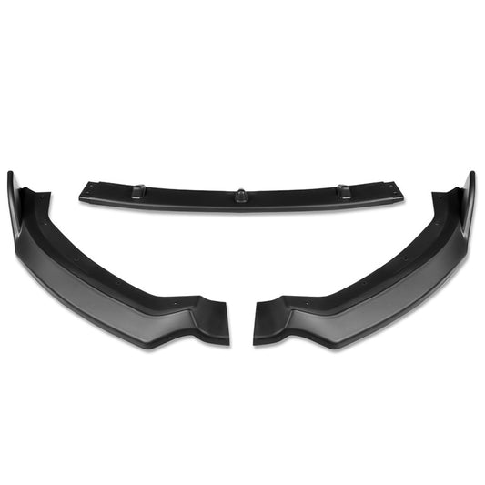 LIP FRONTAL 17-20 AUDI A3, S3 - FITS PREMIUM PLUS, S-LINE ONLY - REQUIRES DRILLING BUMPER FOR INSTALLATION - 3PC - MATTE BLACK