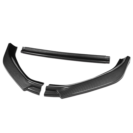 LIP FRONTAL 18-21 VOLKSWAGEN GOLF - DOES NOT FIT GTI, R, R-LINE - REQUIRES DRILLING BUMPER FOR INSTALLATION - 3 PC - CARBON FIBER LOOK