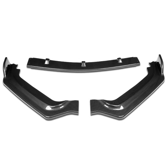 LIP FRONTAL 17-20 INFINITI Q60 COUPE - REQUIRES DRILLING BUMPER FOR INSTALLATION - 3PC - CARBON FIBER LOOK