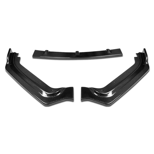 LIP FRONTAL 17-20 INFINITI Q60 COUPE - REQUIRES DRILLING BUMPER FOR INSTALLATION - 3PC - REAL CARBON FIBER