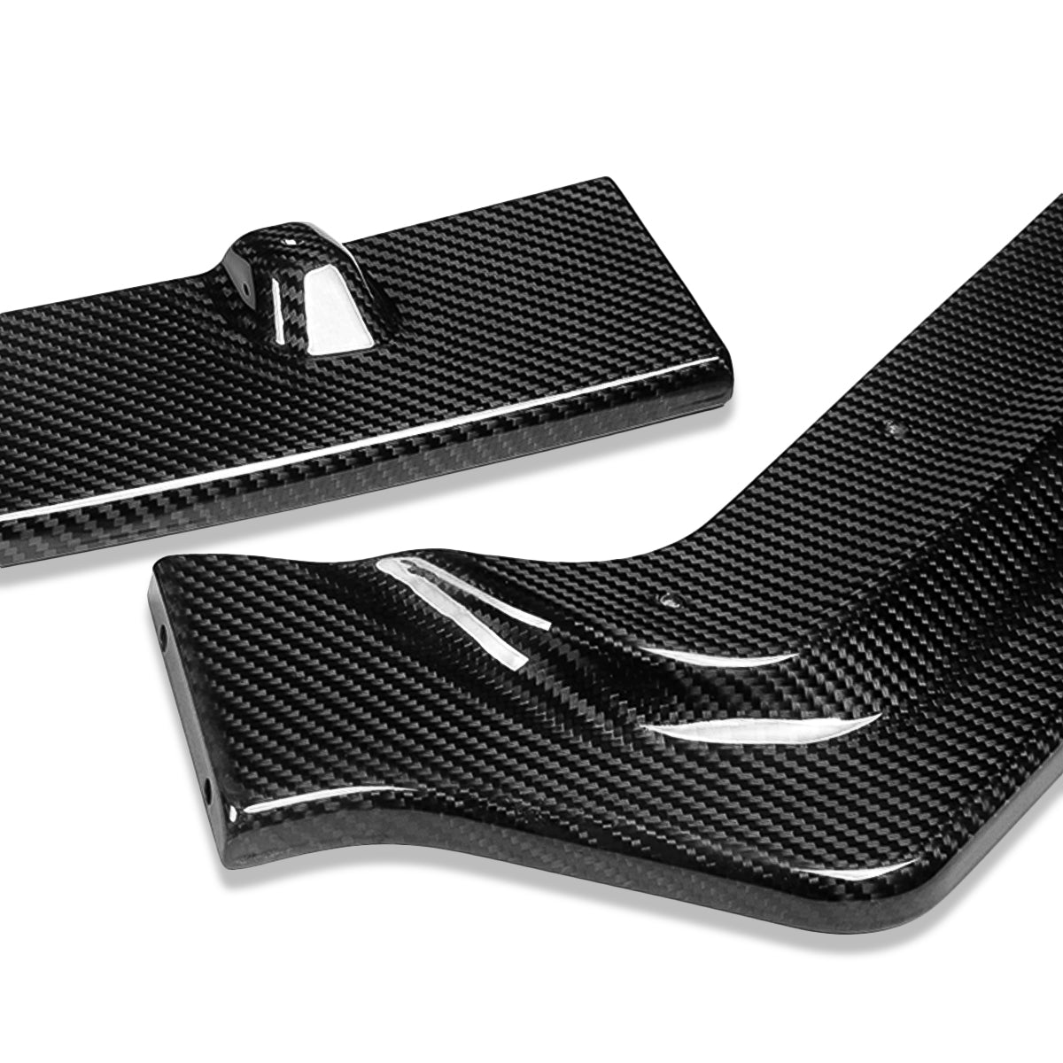 LIP FRONTAL 17-20 INFINITI Q60 COUPE - REQUIRES DRILLING BUMPER FOR INSTALLATION - 3PC - REAL CARBON FIBER
