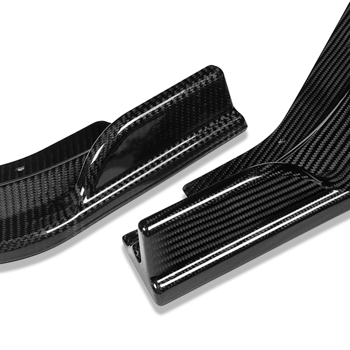 LIP FRONTAL 17-20 INFINITI Q60 COUPE - REQUIRES DRILLING BUMPER FOR INSTALLATION - 3PC - REAL CARBON FIBER