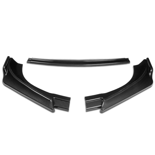 LIP FRONTAL 13-16 HYUNDAI GENESIS COUPE - REQUIRES DRILLING BUMPER FOR INSTALLATION - 3PC - CARBON FIBER LOOK