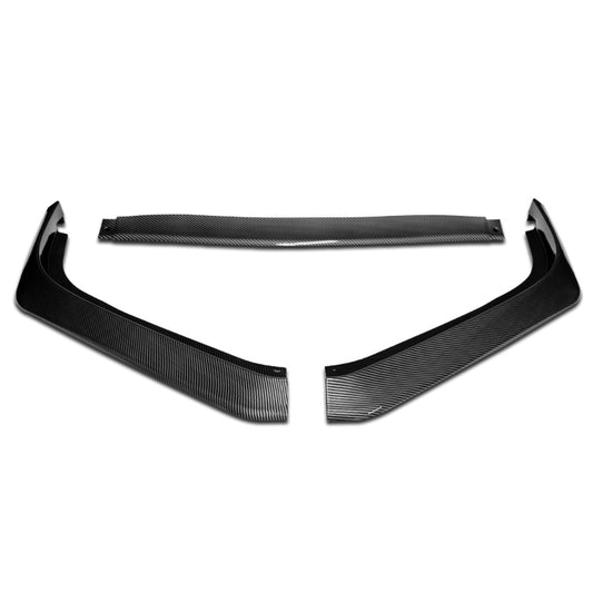 LIP FRONTAL 13-15 HONDA CIVIC SEDAN - EXCLUDES SI - REQUIRES DRILLING BUMPER FOR INSTALLATION - 3PC - CARBON FIBER LOOK