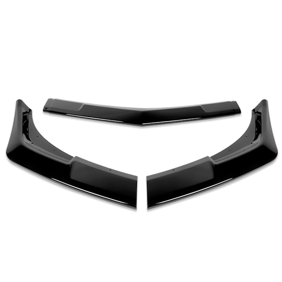 LIP FRONTAL 14-15 CHEVY CAMARO - ONLY FITS SS, Z28, V8, MODELS ONLY - REQUIRES DRILLING BUMPER FOR INSTALLATION - 3PC - PAINTED GLOSS BLACK