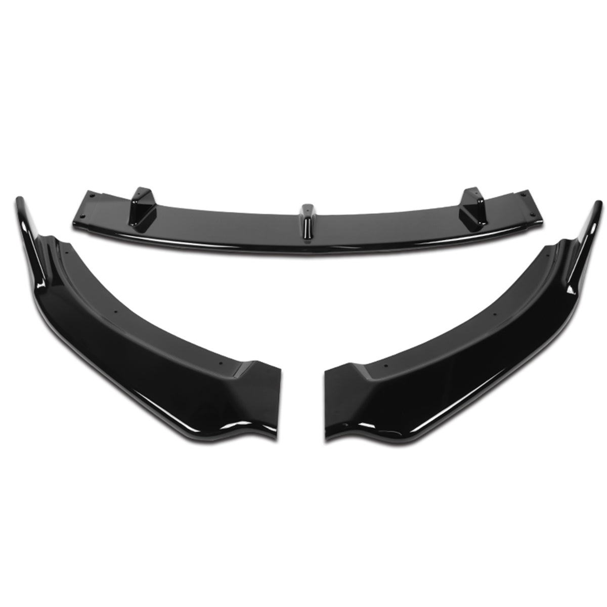 LIP FRONTAL 09-13 MAZDA MX-5 MIATA - REQUIRES DRILLING BUMPER FOR INSTALLATION - 3PC - PAINTED GLOSS BLACK