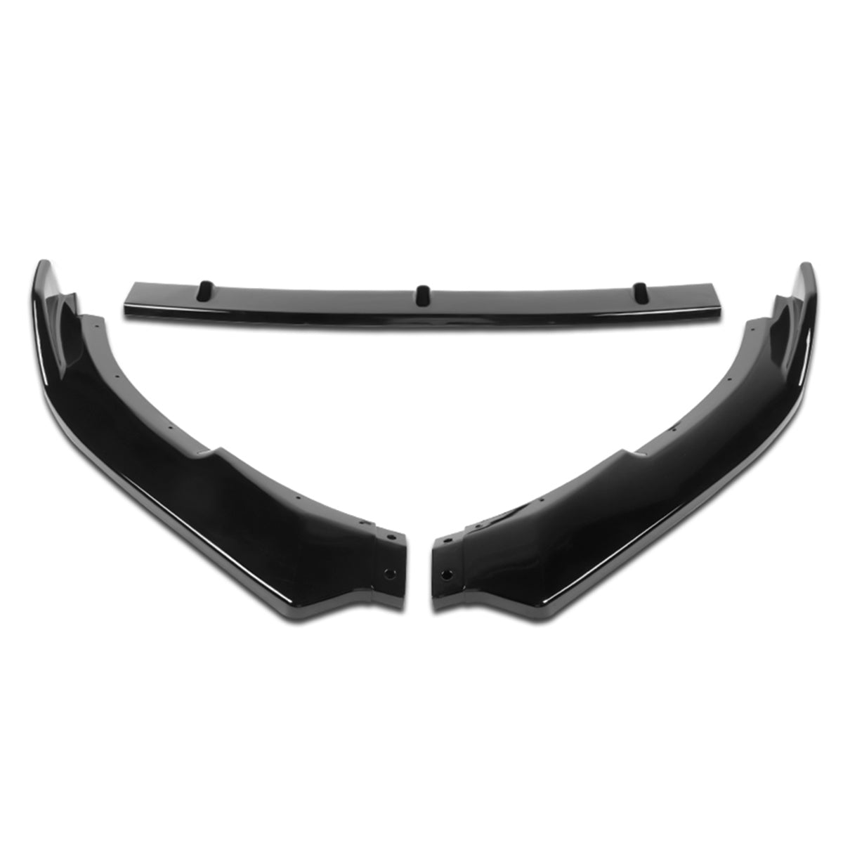 LIP FRONTAL 10-13 VOLKSWAGEN GOLF MK6 GTI - REQUIRES DRILLING BUMPER FOR INSTALLATION - 3PC - PAINTED GLOSS BLACK