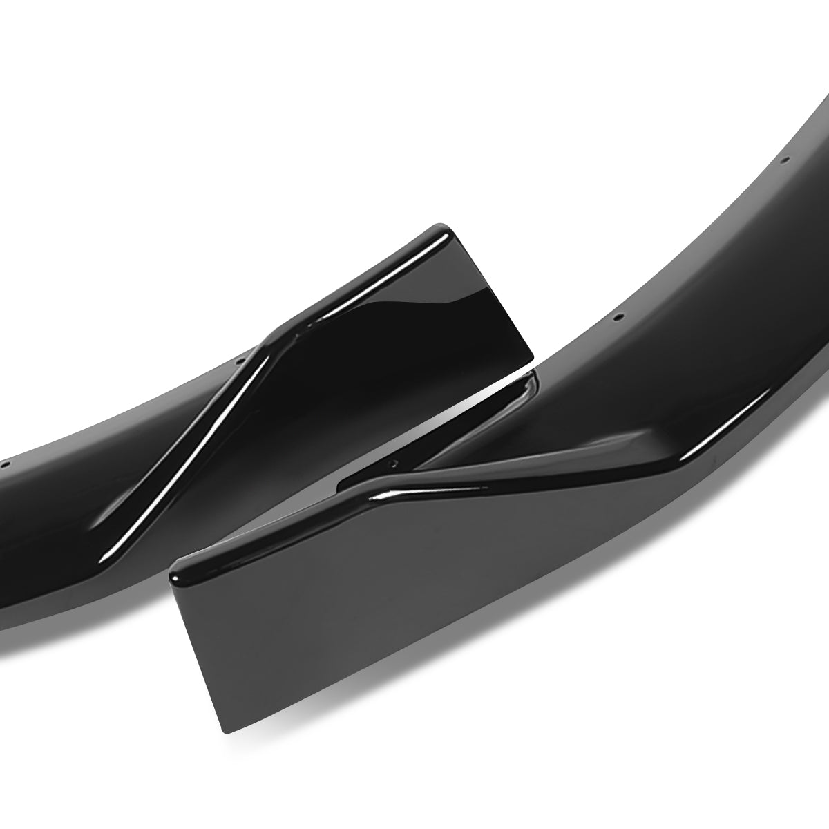LIP FRONTAL 10-13 VOLKSWAGEN GOLF MK6 GTI - REQUIRES DRILLING BUMPER FOR INSTALLATION - 3PC - PAINTED GLOSS BLACK