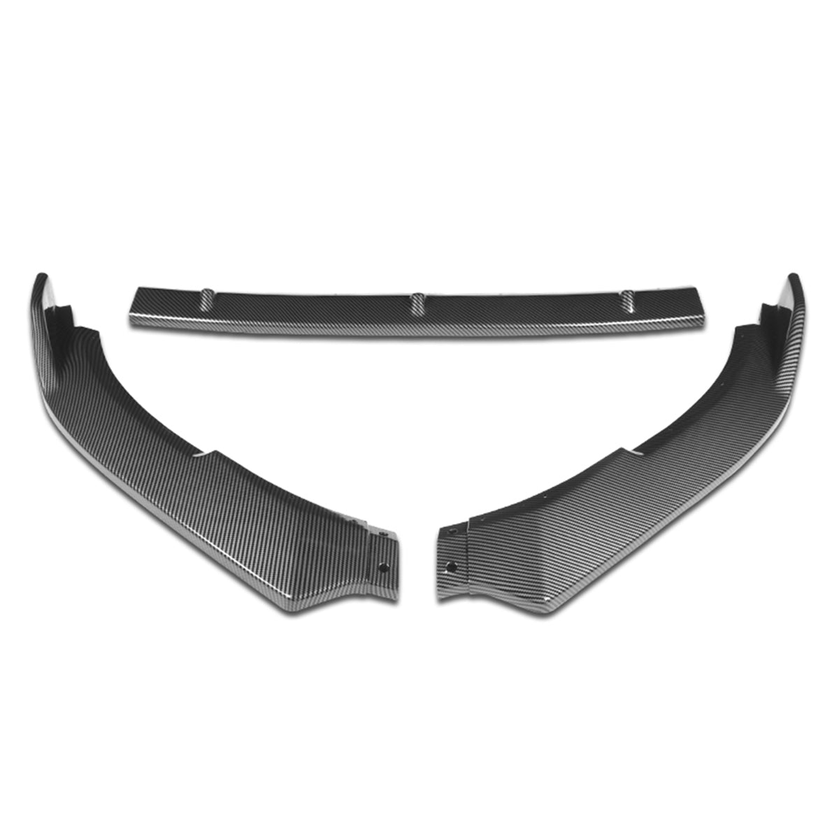 LIP FRONTAL 10-13 VOLKSWAGEN GOLF MK6 GTI - REQUIRES DRILLING BUMPER FOR INSTALLATION - 3PC - CARBON FIBER LOOK