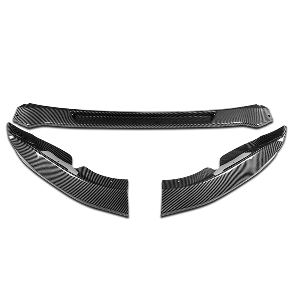 LIP FRONTAL 09-12 NISSAN 370Z - REQUIRES DRILLING BUMPER FOR INSTALLATION - 3PC - CARBON FIBER LOOK