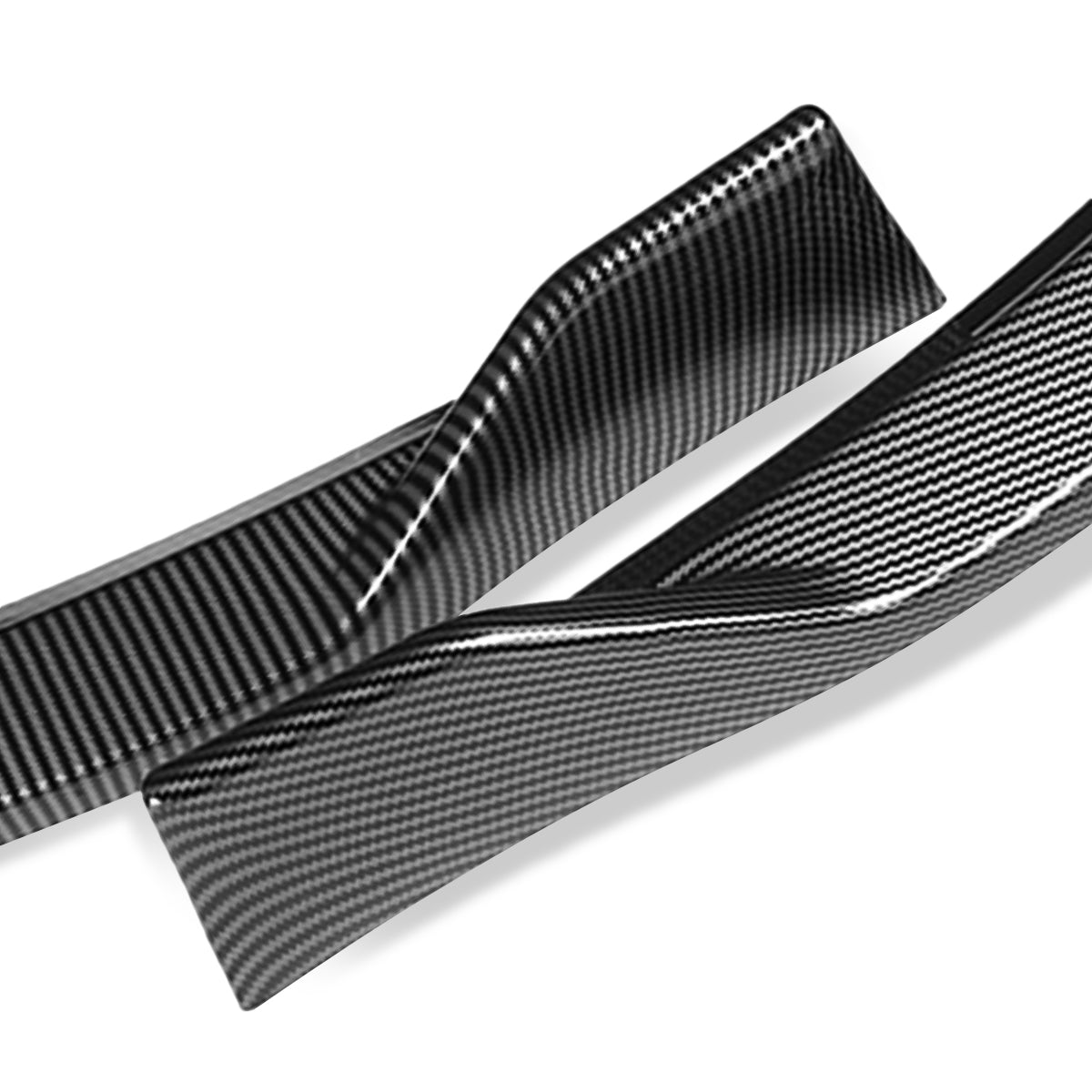 LIP FRONTAL 11-13 KIA OPTIMA - FITS SX, HYBRID USA MODEL ONLY - DOES NOT FIT EX, LX MODEL -  REQUIRES DRILLING BUMPER FOR INSTALLATION - 3PC - CARBON FIBER LOOK