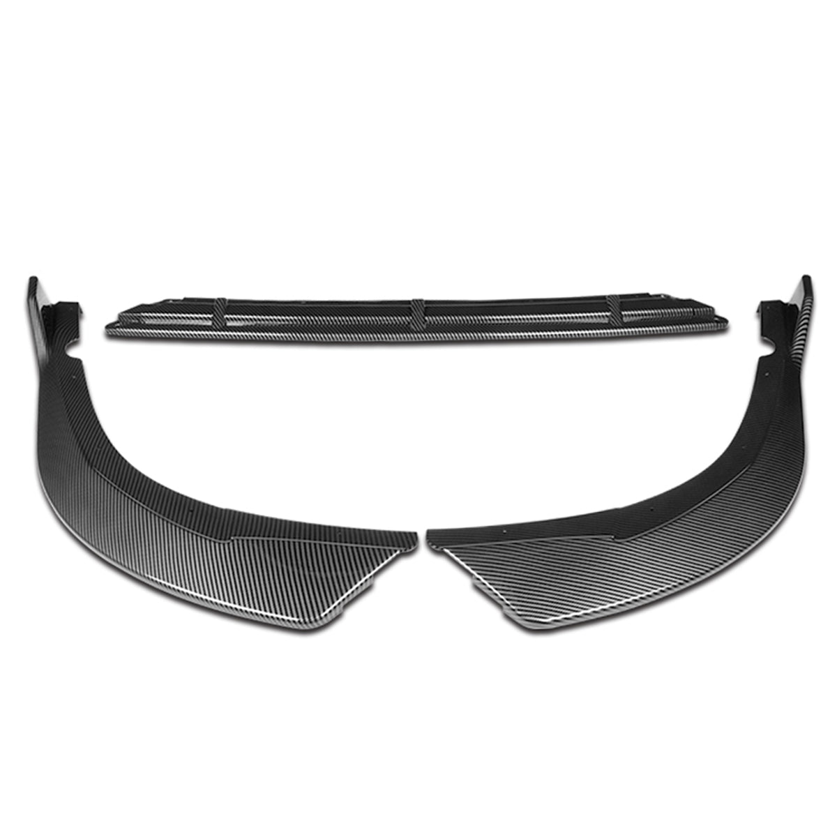 LIP FRONTAL 16-18 KIA OPTIMA - FITS SX, SXL, S ONLY - REQUIRES DRILLING BUMPER FOR INSTALLATION - 3PC - CARBON FIBER LOOK