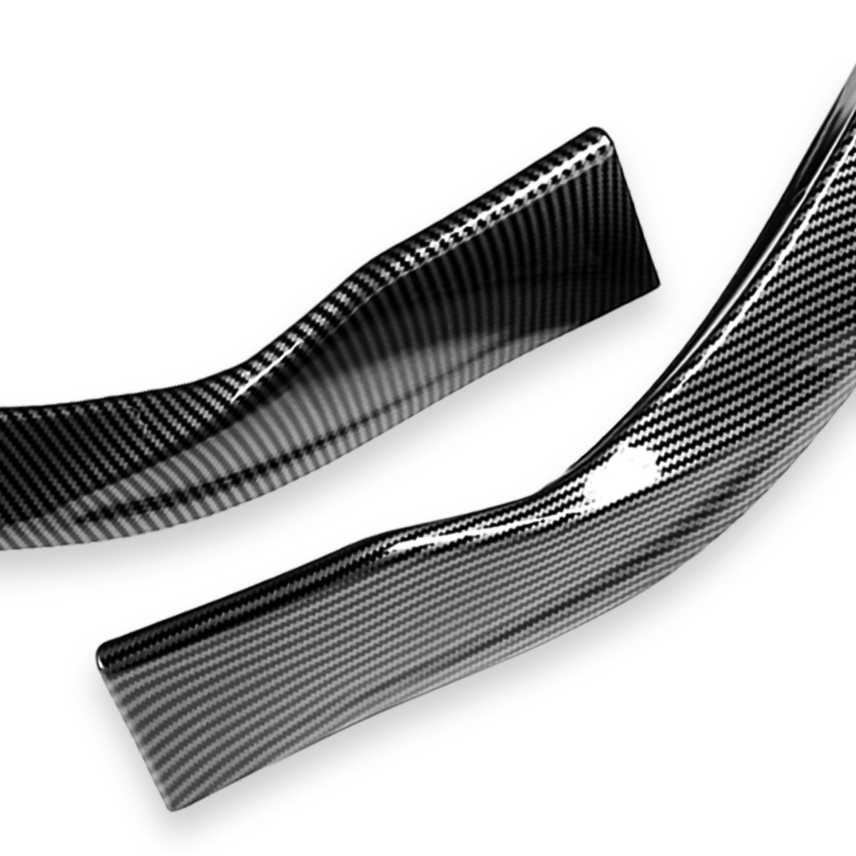LIP FRONTAL 16-20 TESLA MODEL S - REQUIRES DRILLING BUMPER FOR INSTALLATION - 3PC - CARBON FIBER LOOK