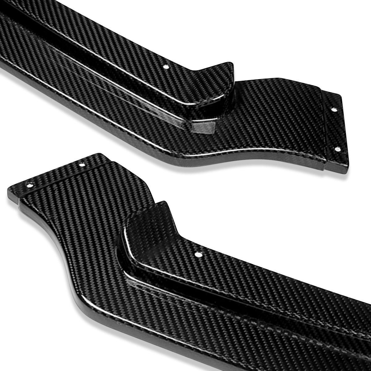 LIP FRONTAL 14-17 INFINITI Q50 - FITS SPORT MODELS ONLY - REQUIRES DRILLING BUMPER FOR INSTALLATION - 3PC - REAL CARBON FIBER