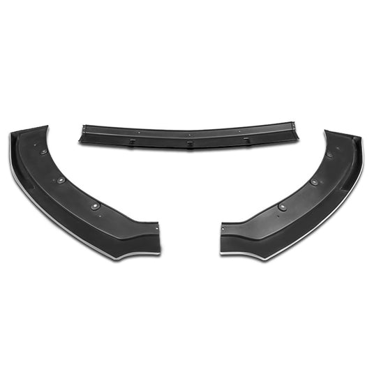 LIP FRONTAL 15-17 FORD MUSTANG GT WITHOUT PERFORMANCE OR 50TH PACKAGE - REQUIRES DRILLING BUMPER FOR INSTALLATION - 3PC - PAINTED GLOSS BLACK